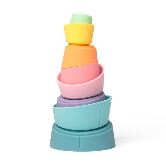 JUGUETE SENSORIAL OPPI ·TORRE DE SILICONA APILABLE STAK· - Happy Moments Baby