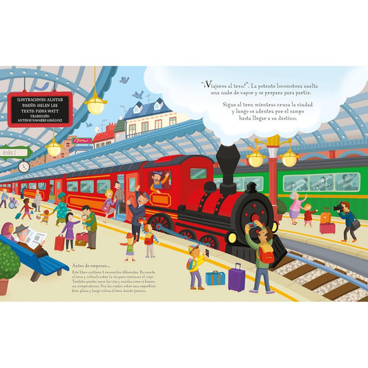 LIBRO INFANTIL INTERACTIVO - JUEGA CON EL LIBRO DEL TREN - Happy Moments Baby