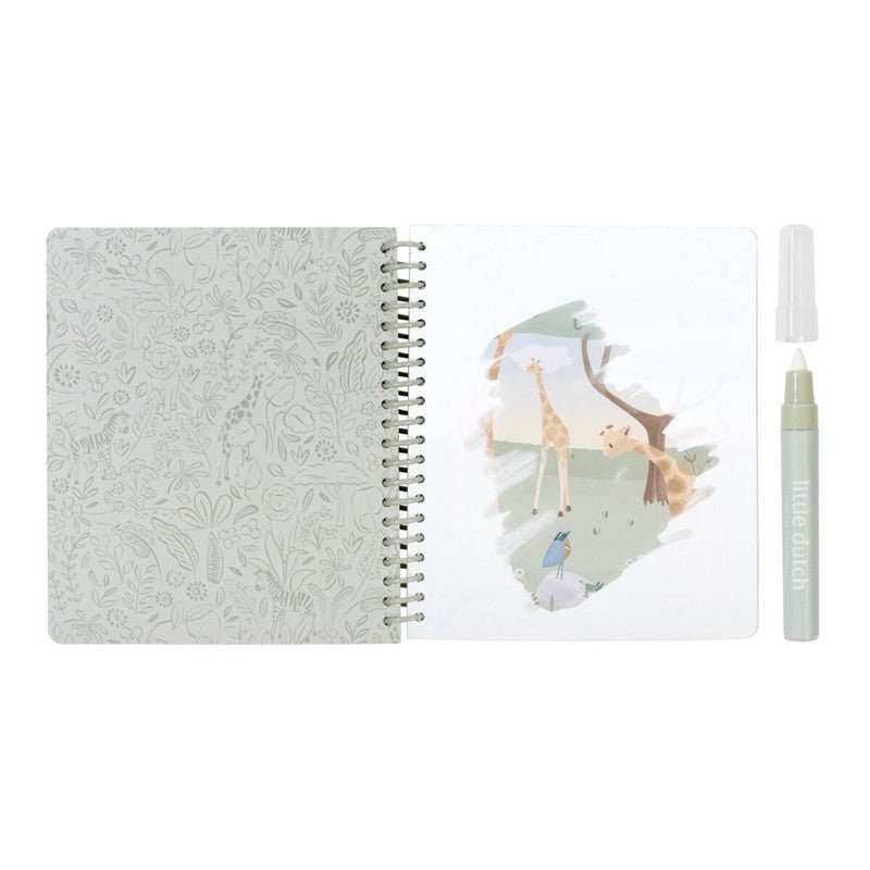 LIBRO MÁGICO COLOREAR LITTLE DUTCH ·SAFARI FRIENDS ROSA· - Happy Moments Baby