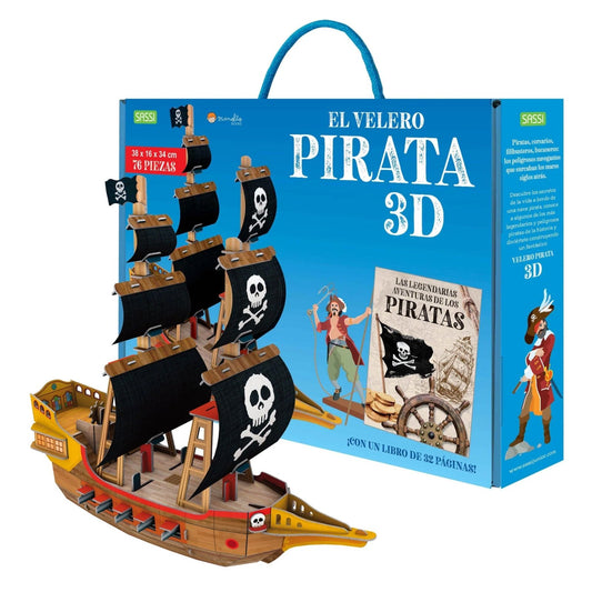 LIBRO + MAQUETA ·EL VELERO PIRATA 3D· - Happy Moments Baby