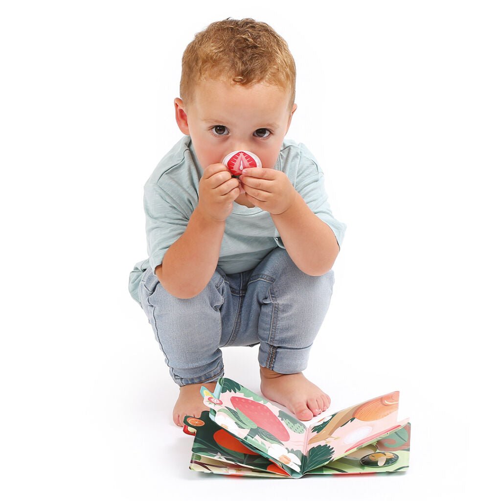 LIBRO SENSORIAL DE OLORES ·FRUTAS· - Happy Moments Baby