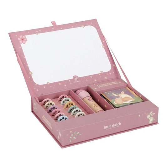 LINTERNA PROYECTOR DE CUENTOS LITTLE DUTCH ·ROSA· - Happy Moments Baby