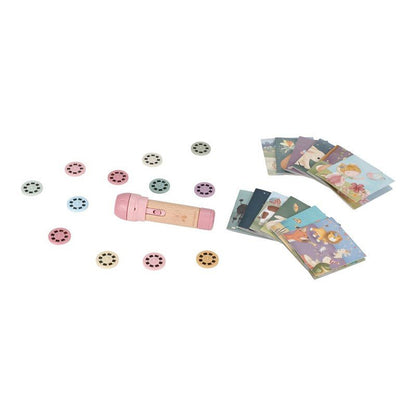 LINTERNA PROYECTOR DE CUENTOS LITTLE DUTCH ·ROSA· - Happy Moments Baby