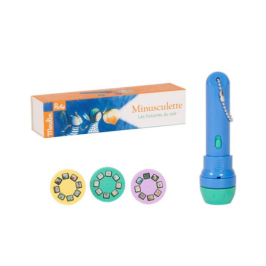 LINTERNA PROYECTOR DE HISTORIAS MOULIN ROTY ·MINUSCULETTE· - Happy Moments Baby
