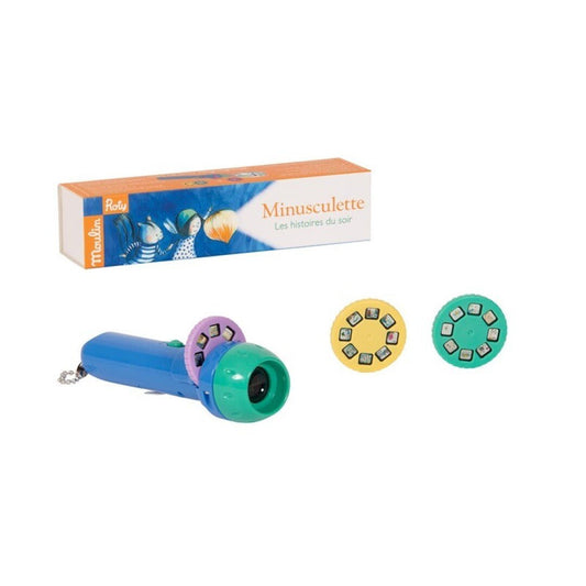 LINTERNA PROYECTOR DE HISTORIAS MOULIN ROTY ·MINUSCULETTE· - Happy Moments Baby