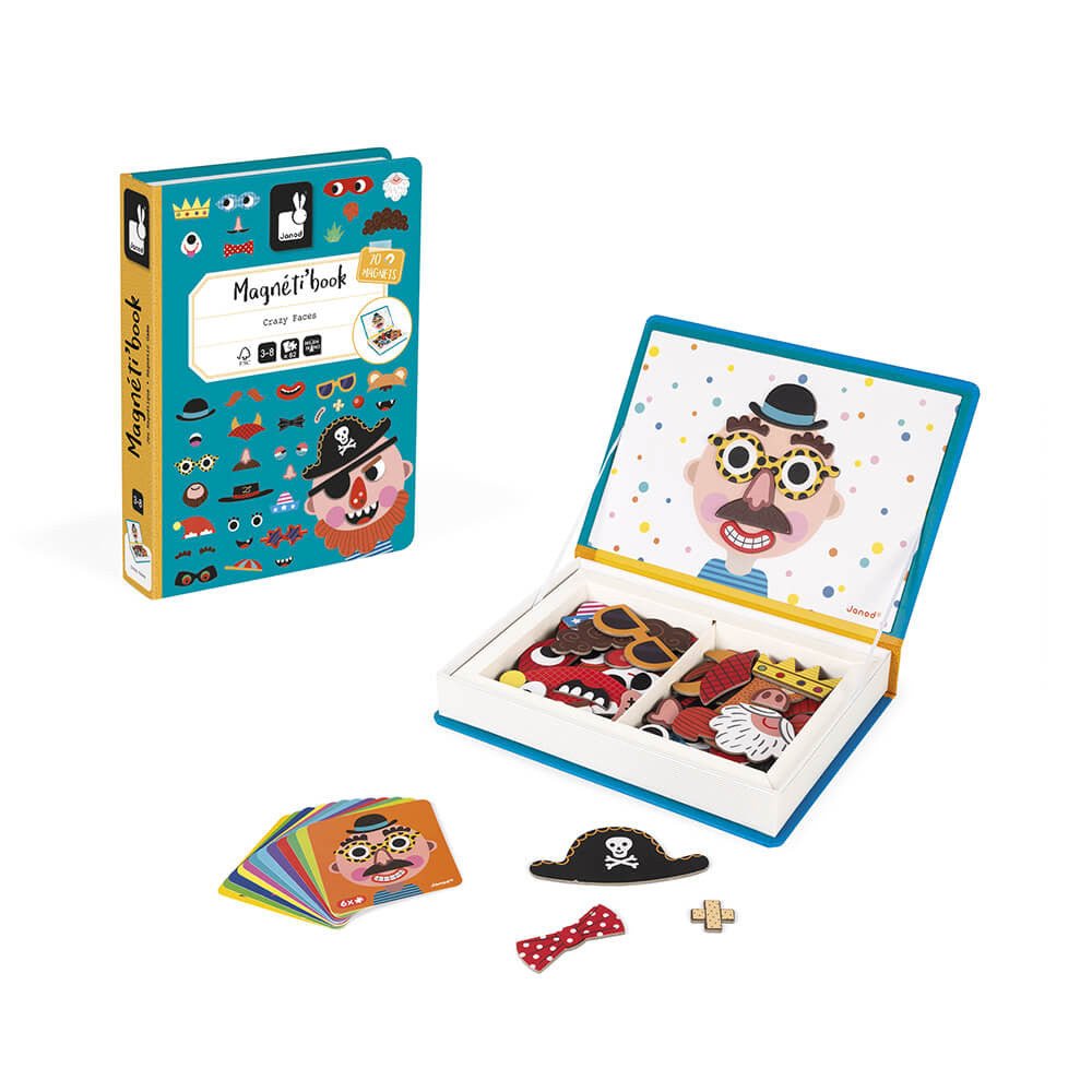 MAGNETI'BOOK JANOD ·CRAZY FACES CHICOS· - Happy Moments Baby