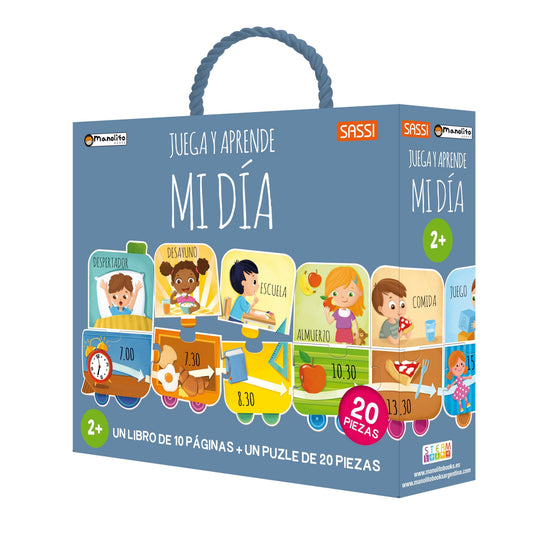 Cubierta de Juega y aprende mi día de Manolito Books