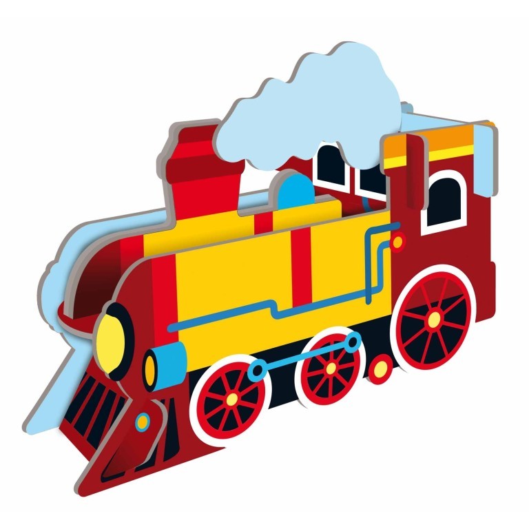 Locomotora de cartón para montar del maletín Trenes
