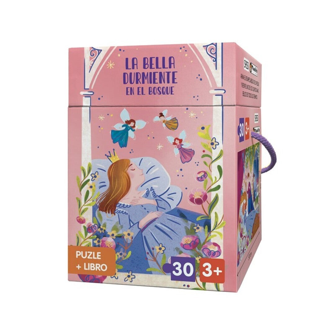 Portada de PUZZLE + LIBRO DE CUENTOS ·LA BELLA DURMIENTE· de Manolito Books, edición española