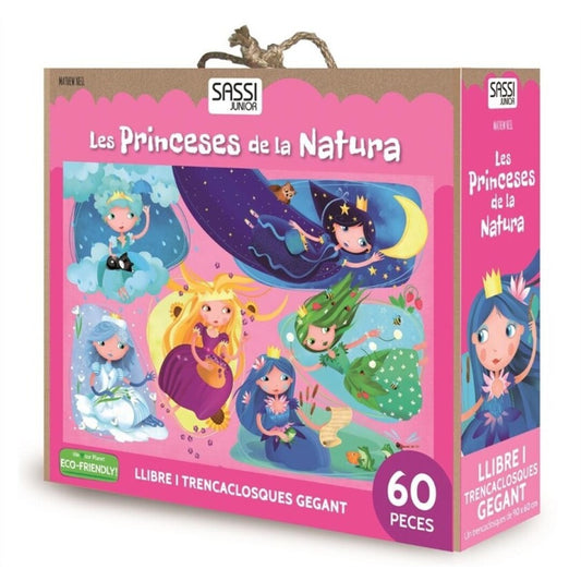Portada de PUZZLE GIGANTE + LIBRO ·LES PRINCESES DE LA NATURA· de Manolito Books