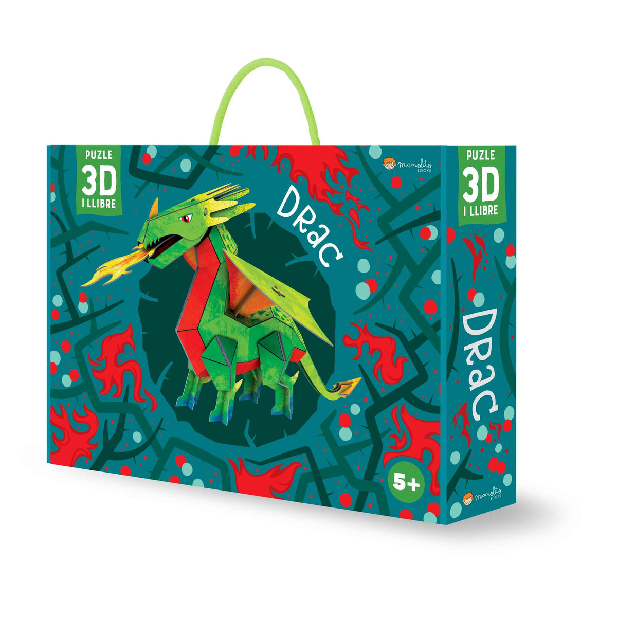 Cubierta de DRAC, maqueta 3D con libro de Manolito Books