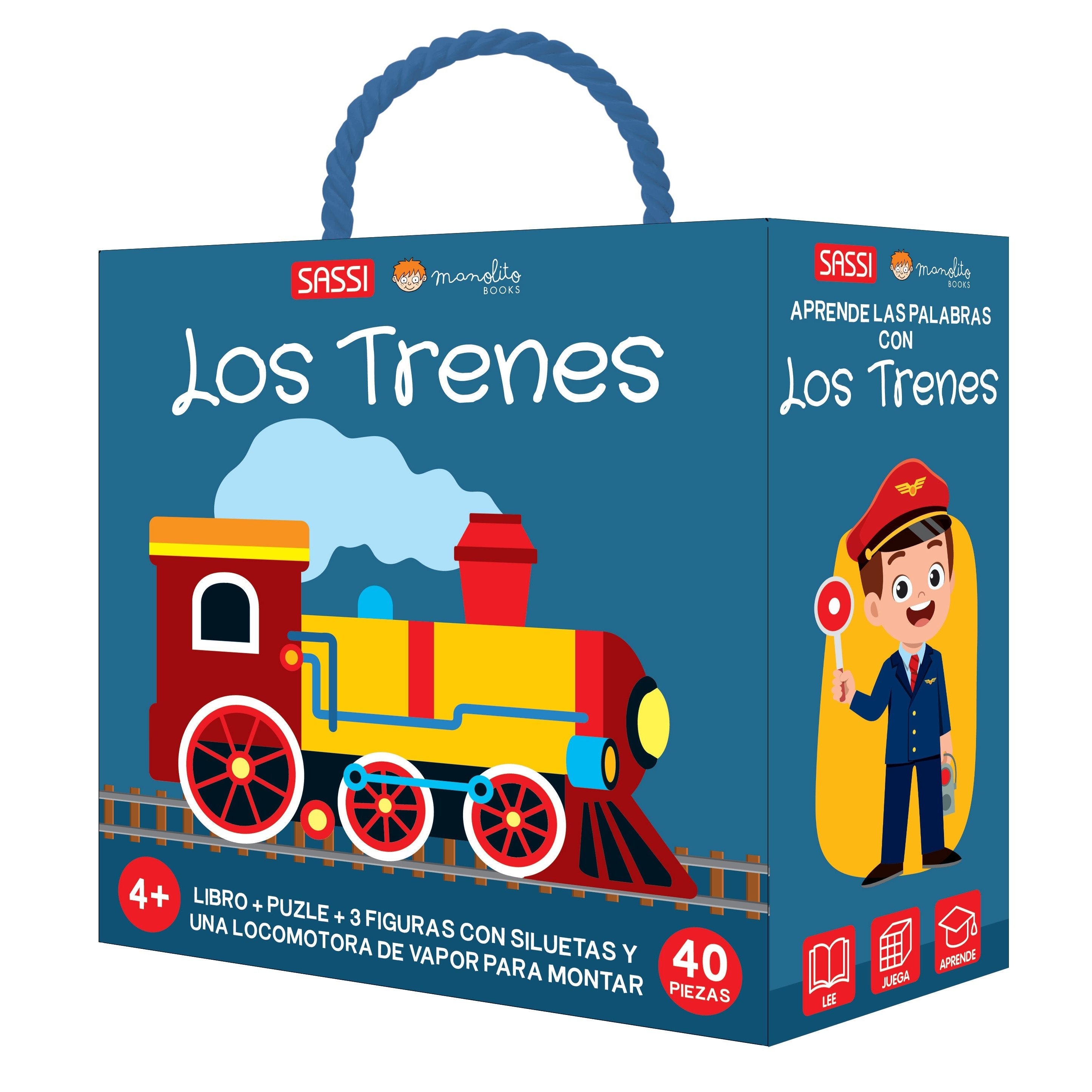 Cubierta de TRENES, libro y juego de Manolito Books