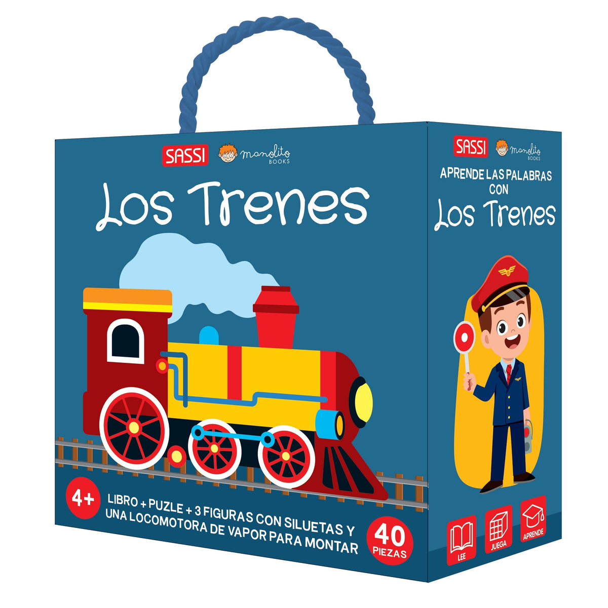 Cubierta de TRENES, libro y juego de Manolito Books
