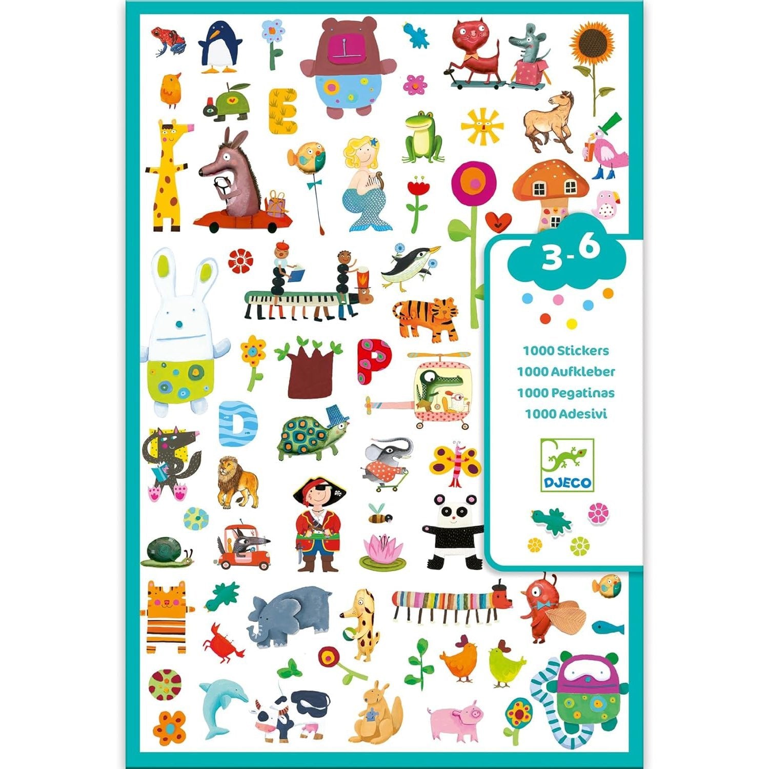 MANUALIDADES DJECO ·1000 PEGATINAS PARA LOS PEQUES· - Happy Moments Baby