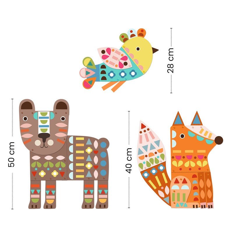 MANUALIDADES DJECO ·3 ANIMALES GIGANTES DE PAPEL· - Happy Moments Baby