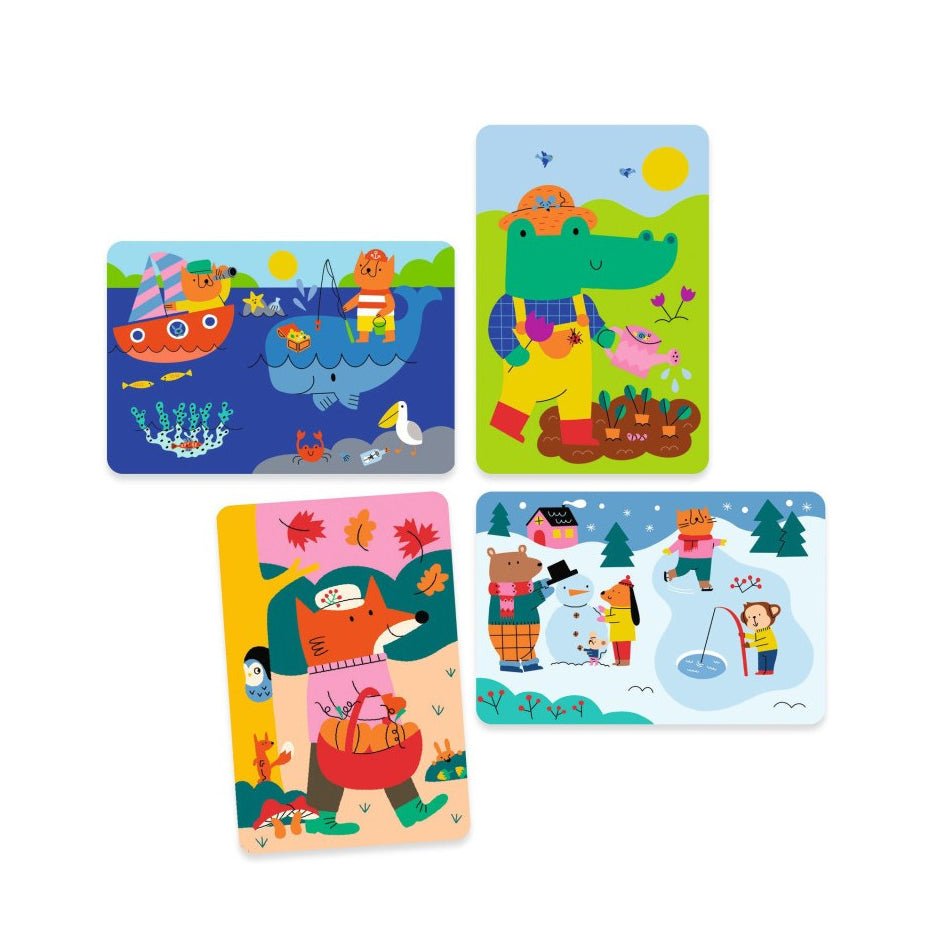 MANUALIDADES DJECO ·COLOREA CON AGUA - 4 TEMPORADAS· - Happy Moments Baby