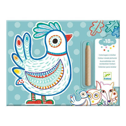 MANUALIDADES DJECO ·COLOREAR PINTA PARA DESCUBRIR AMIGOS DEL BOSQUE· - Happy Moments Baby