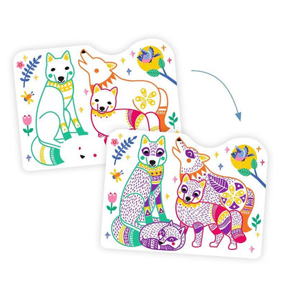 MANUALIDADES DJECO ·COLOREAR PINTA PARA DESCUBRIR FAMILIAS DEL BOSQUE· - Happy Moments Baby