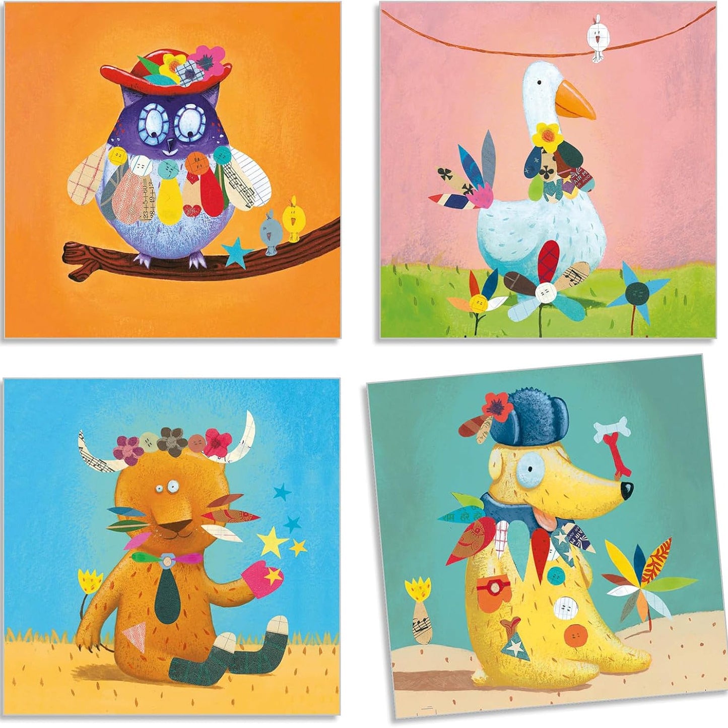 MANUALIDADES DJECO ·CREAR CON PEGATINAS ANIMALES· - Happy Moments Baby