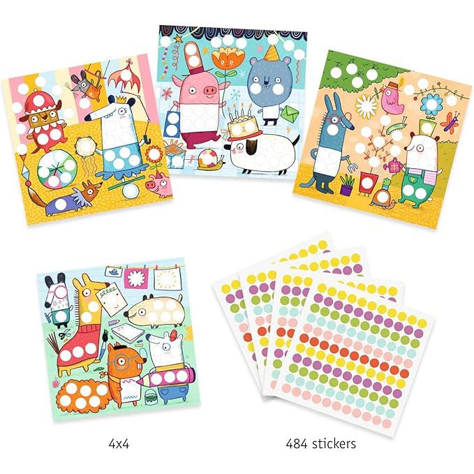 MANUALIDADES DJECO ·CREAR CON PEGATINAS ANIMALITOS· - Happy Moments Baby