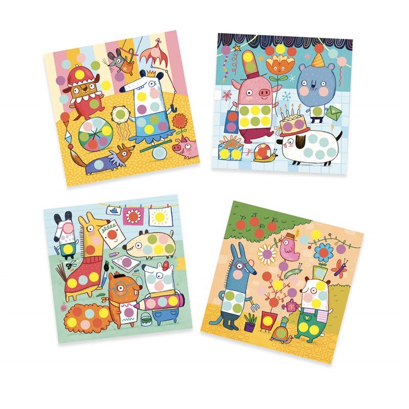 MANUALIDADES DJECO ·CREAR CON PEGATINAS ANIMALITOS· - Happy Moments Baby