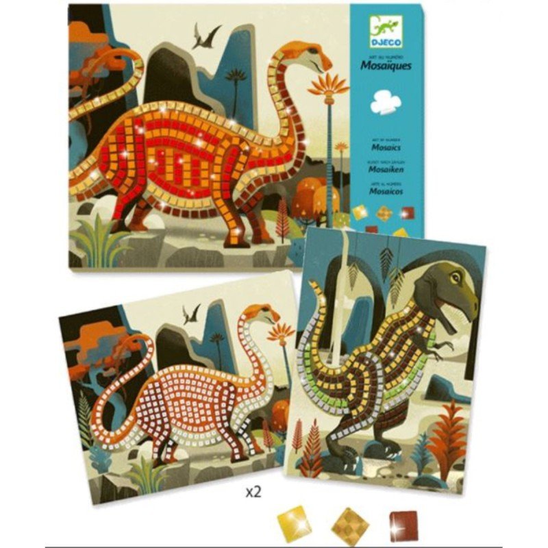 MANUALIDADES DJECO ·KIT MOSAICOS DINOSAURIOS· - Happy Moments Baby