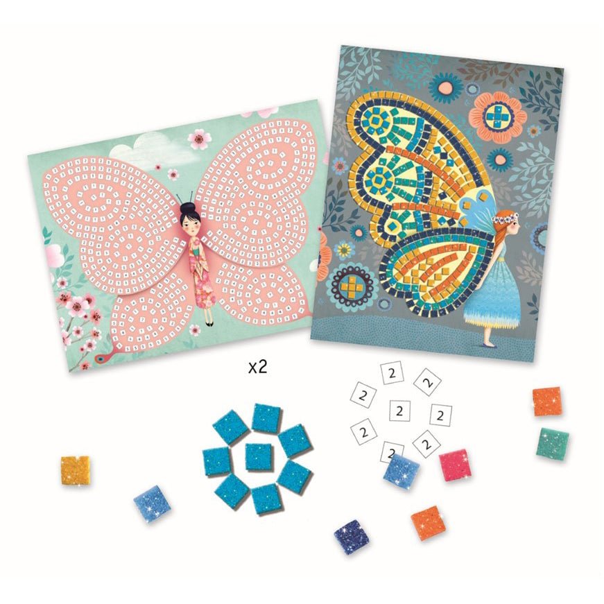 MANUALIDADES DJECO ·KIT MOSAICOS MARIPOSAS· - Happy Moments Baby