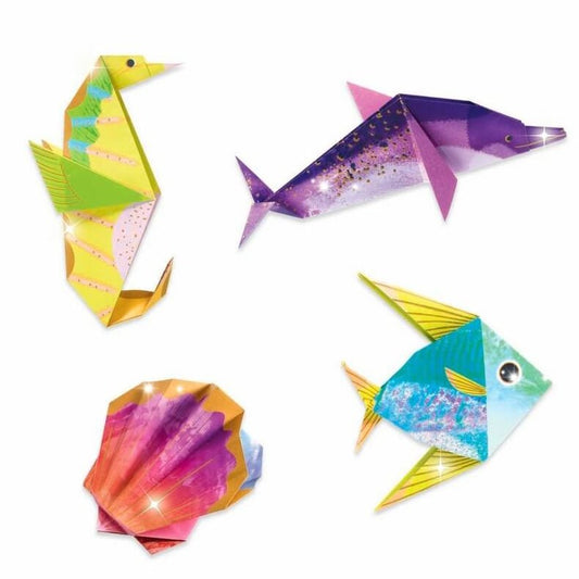 MANUALIDADES DJECO ·PAPIROFLEXIA ORIGAMI ANIMALES MARINOS· - Happy Moments Baby