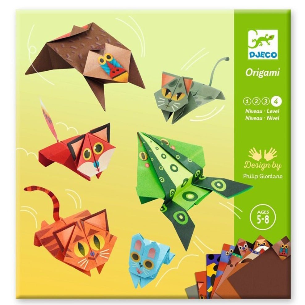 MANUALIDADES DJECO ·PAPIROFLEXIA ORIGAMI ANIMALES SATARINES· - Happy Moments Baby