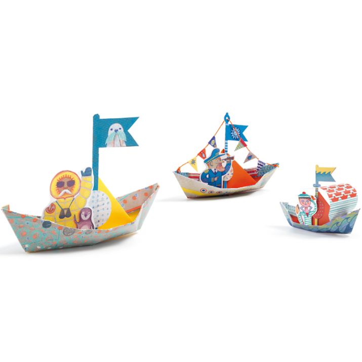 MANUALIDADES DJECO ·PAPIROFLEXIA ORIGAMI BARCOS FLOTANTES· - Happy Moments Baby