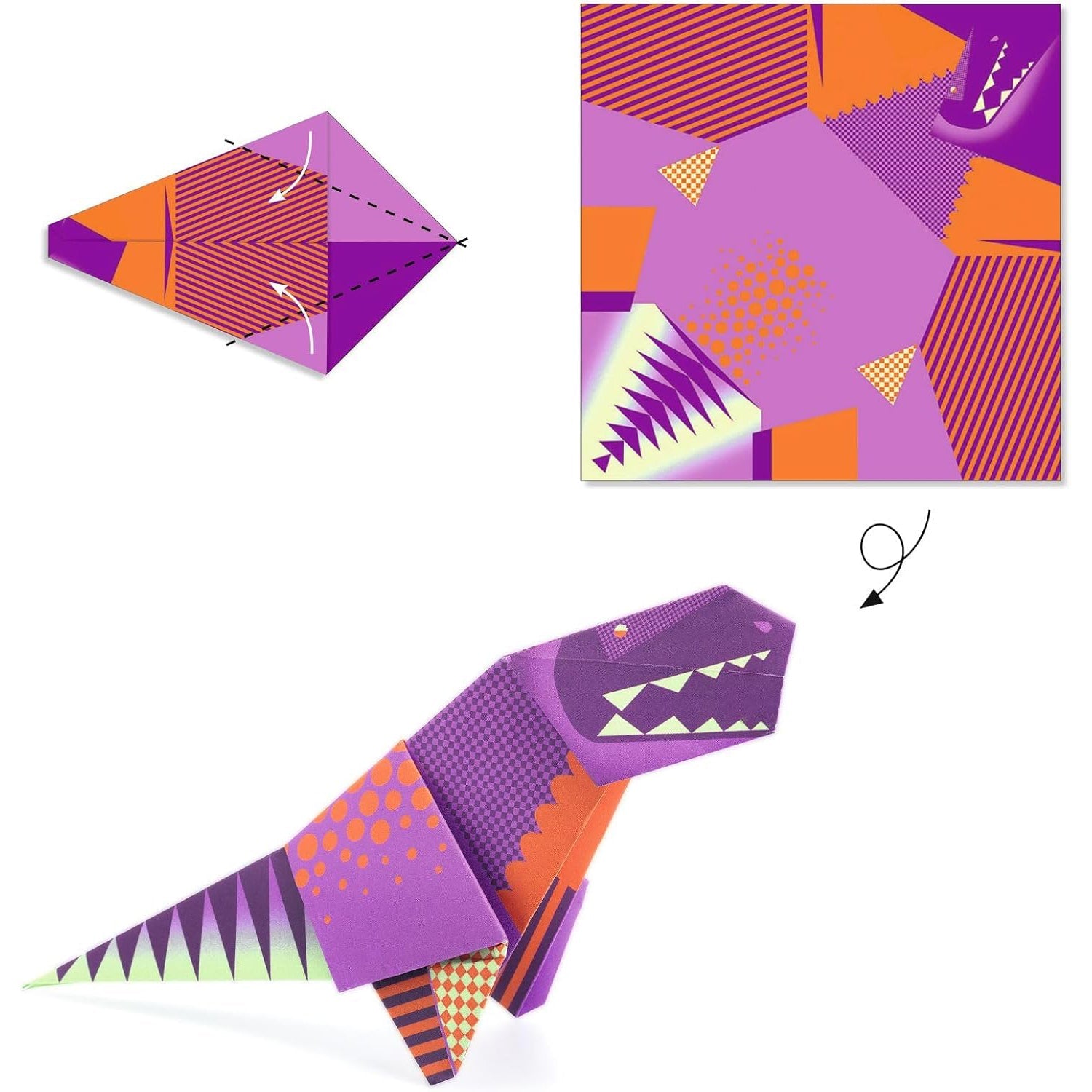 MANUALIDADES DJECO ·PAPIROFLEXIA ORIGAMI DINOSAURIOS· - Happy Moments Baby