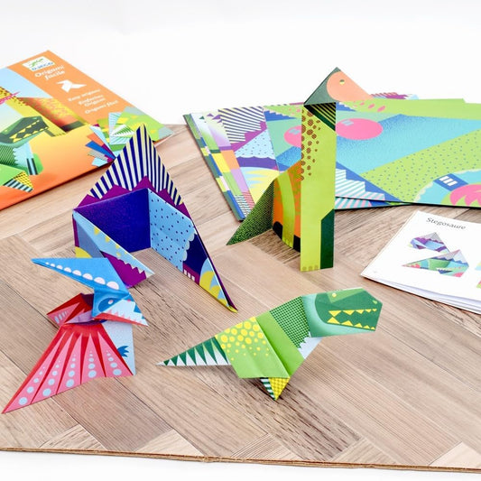 MANUALIDADES DJECO ·PAPIROFLEXIA ORIGAMI DINOSAURIOS· - Happy Moments Baby