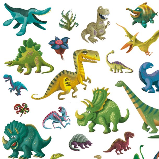 MANUALIDADES DJECO ·PEGATINAS DINOSAURIOS 160 UNIDADES· - Happy Moments Baby