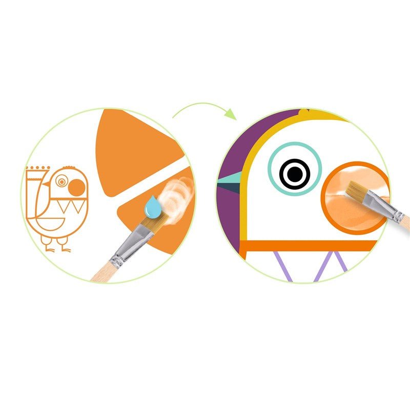 MANUALIDADES DJECO ·PINTURA CON PALETA - LOS MOFLETUDOS· - Happy Moments Baby