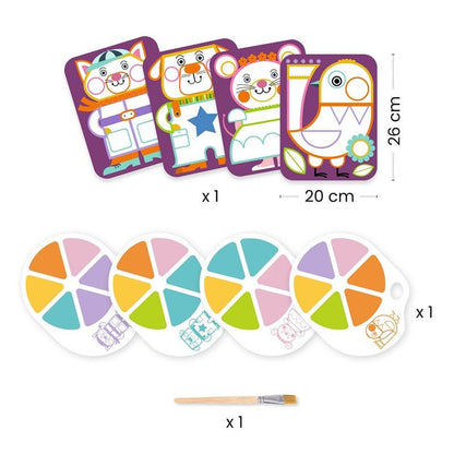 MANUALIDADES DJECO ·PINTURA CON PALETA - LOS MOFLETUDOS· - Happy Moments Baby