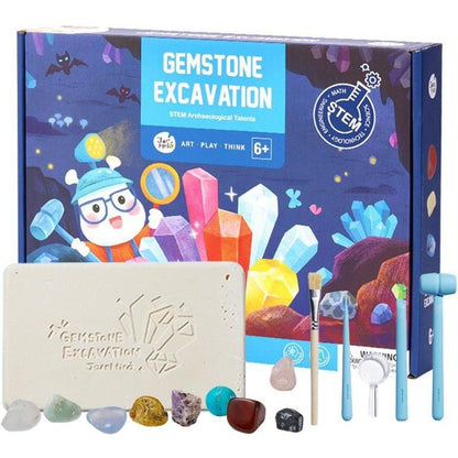 MANUALIDADES JARMELO ·KIT EXCAVACIÓN DE MINERALES GEOLOGICAL GEMSTONE· - Happy Moments Baby