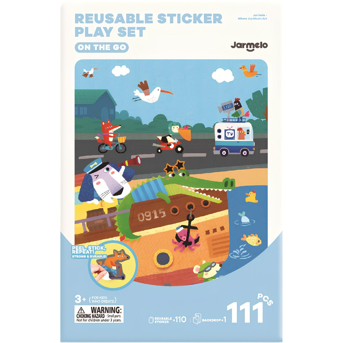 MANUALIDADES JARMELO ·LIBRO DE PEGATINAS REUTILIZABLES ON THE GO· - Happy Moments Baby