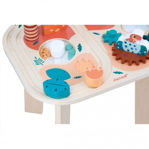 Espejo y piezas para encajar de la mesa Dino — Janod