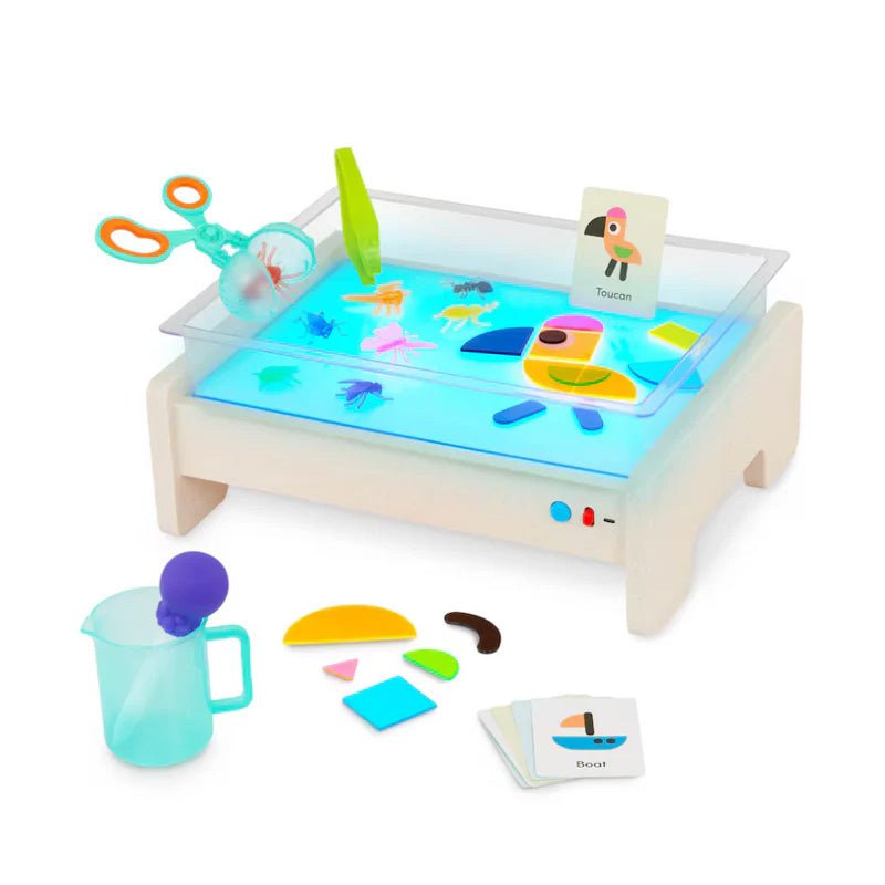 MESA DE LUZ ·KIT EDUCATIVO BATTAT BRIGHT EXPLORER· - Happy Moments Baby