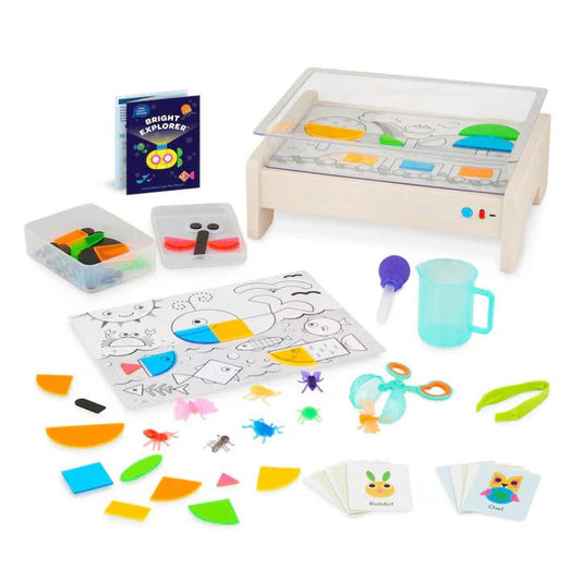 MESA DE LUZ ·KIT EDUCATIVO BATTAT BRIGHT EXPLORER· - Happy Moments Baby