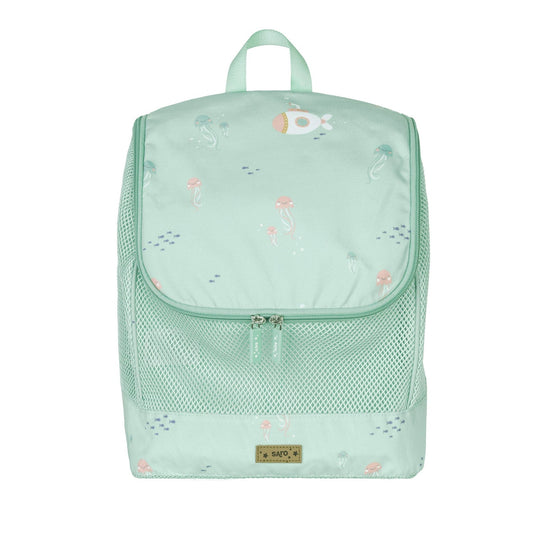MOCHILA ANTIARENA SARO ·BLUE SEA· - Happy Moments Baby