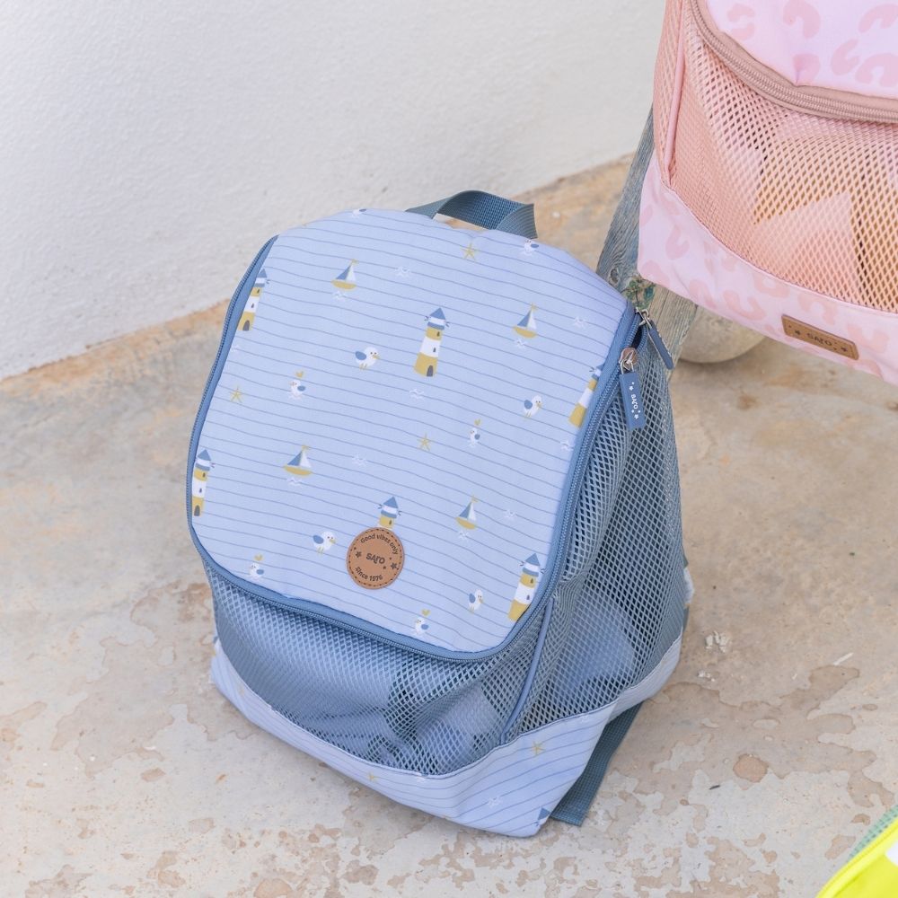 MOCHILA ANTIARENA SARO ·NAVY HUGS· - Happy Moments Baby