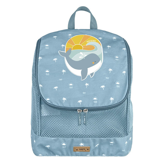 MOCHILA ANTIARENA SARO ·PALM SEA· - Happy Moments Baby