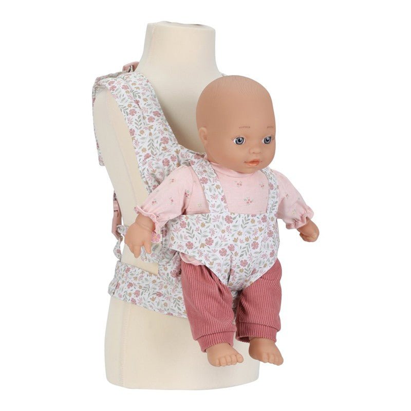 MOCHILA DE PORTEO MUÑECAS LITTLE DUCTH ·FLORES· - Happy Moments Baby