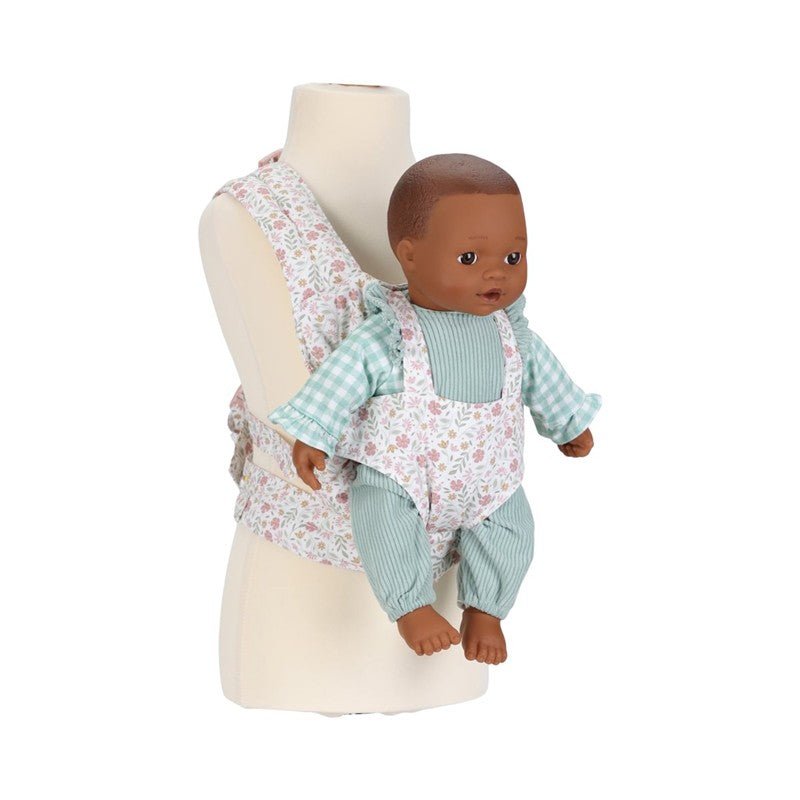 MOCHILA DE PORTEO MUÑECAS LITTLE DUCTH ·FLORES· - Happy Moments Baby