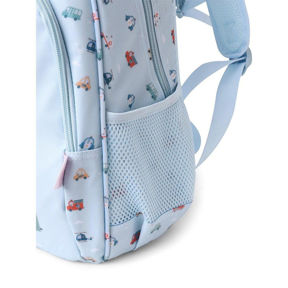 MOCHILA ESCOLAR MEDIANA TUTETE + LLAVERO PERSONALIZABLE ·CITY CARS· - Happy Moments Baby