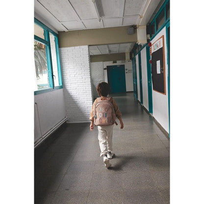 MOCHILA ESCOLAR MEDIANA TUTETE + LLAVERO PERSONALIZABLE ·FUNNY LETTERS· - Happy Moments Baby