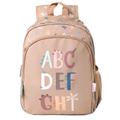 MOCHILA ESCOLAR MEDIANA TUTETE + LLAVERO PERSONALIZABLE ·FUNNY LETTERS· - Happy Moments Baby