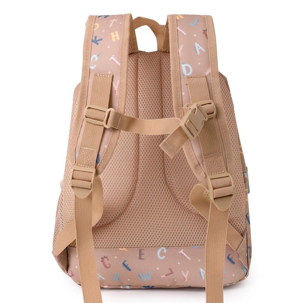 MOCHILA ESCOLAR MEDIANA TUTETE + LLAVERO PERSONALIZABLE ·FUNNY LETTERS· - Happy Moments Baby