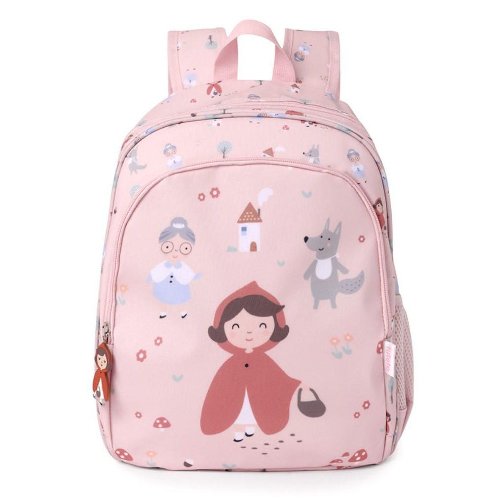 MOCHILA ESCOLAR MEDIANA TUTETE + LLAVERO PERSONALIZABLE ·LITTLE RED· - Happy Moments Baby